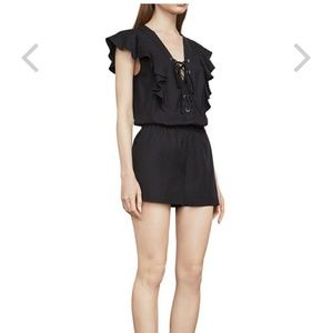 BCBGMaxAzria, Lace up Romper "Kenzi" Sz S